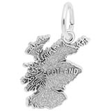 14K White Gold Scotland Map Charm by Rembrandt Charms