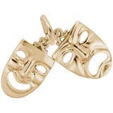 14k Gold Theatre Masks Charm by Rembrandt Charms