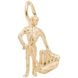 Gold Plate Bull Fighter Charm by Rembrandt Charms