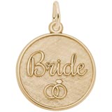 Gold Plate Bride Disc Charm