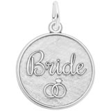 Sterling Silver Bride Disc Charm