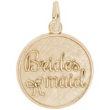 14K Gold Personalized Charm for Bracelet Custom Bridal Charm Wedding Bouquet Charm Lobster Clasp +diam. / 14K Yellow Gold