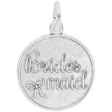 Sterling Silver Bridesmaid Disc Charm