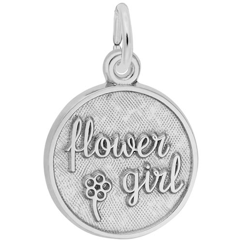 Rembrandt Flower Girl Disc Charm in Sterling Silver. Rembrandt Flower Girl Disc Charm in Sterling Silver.