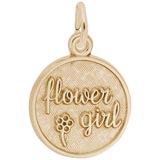 Rembrandt Flower Girl Disc Charm in 10K Gold.