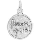 Rembrandt Flower Girl Disc Charm in Sterling Silver.