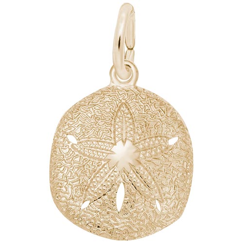 Gold Plated Sand Dollar Charm by Rembrandt Charms Gold Plated Sand Dollar Charm by Rembrandt Charms