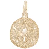 14K Gold Sand Dollar Charm by Rembrandt Charms