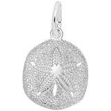 14K White Gold Sand Dollar Charm by Rembrandt Charms