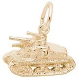 10K Gold Army Tank Charm by Rembrandt Charms