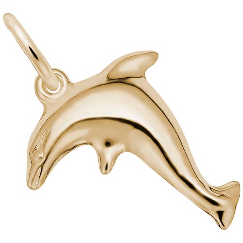 Gold Plate Dolphin Charm by Rembrandt Charms