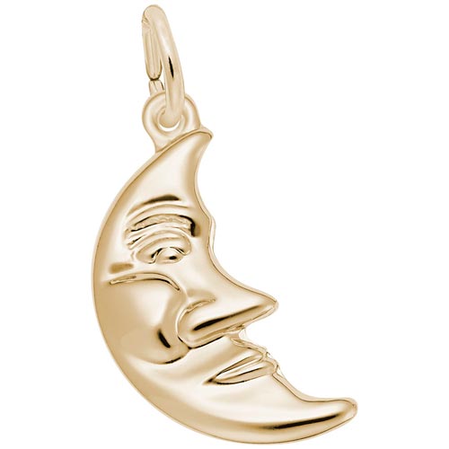 Gold Plated Moon Charm by Rembrandt Charms Gold Plated Moon Charm by Rembrandt Charms