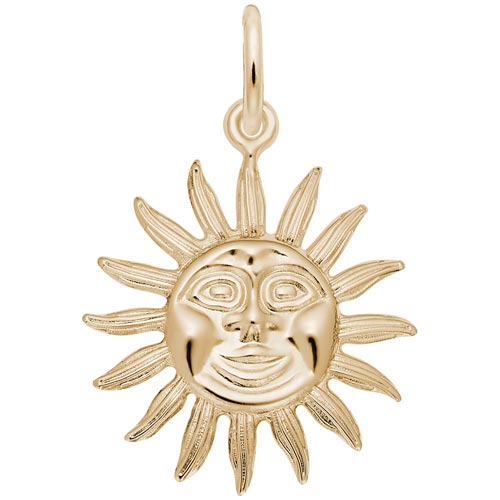 Gold Plate Sunburst Charm by Rembrandt Charms Gold Plate Sunburst Charm by Rembrandt Charms