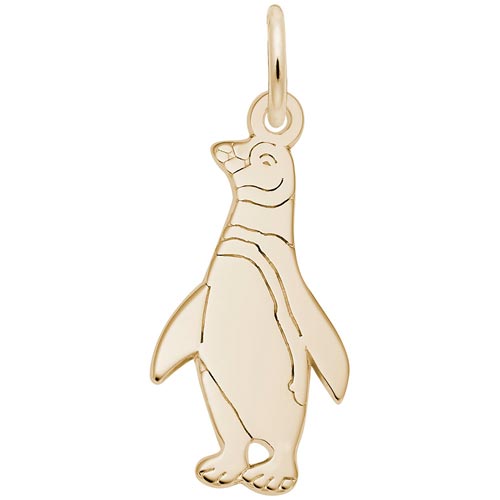 Gold Plated Penguin Charm by Rembrandt Charms Gold Plated Penguin Charm by Rembrandt Charms