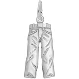 14K White Gold Jeans Charm by Rembrandt Charms