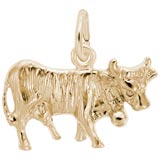 Gold Plate Cow Charm by Rembrandt Charms