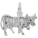 14K White Gold Cow Charm by Rembrandt Charms