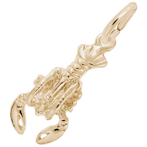 10K Gold Small Lobster Charm by Rembrandt Charms 10K Gold Small Lobster Charm by Rembrandt Charms