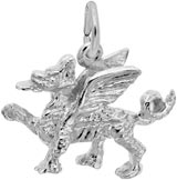 14K White Gold Griffin Charm by Rembrandt Charms
