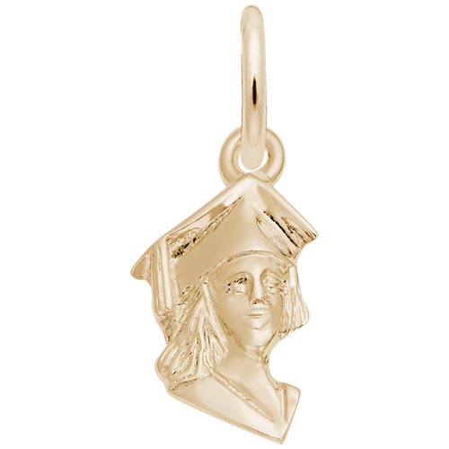14k Gold Female Graduate Accent Charm by Rembrandt Charms 14k Gold Female Graduate Accent Charm by Rembrandt Charms