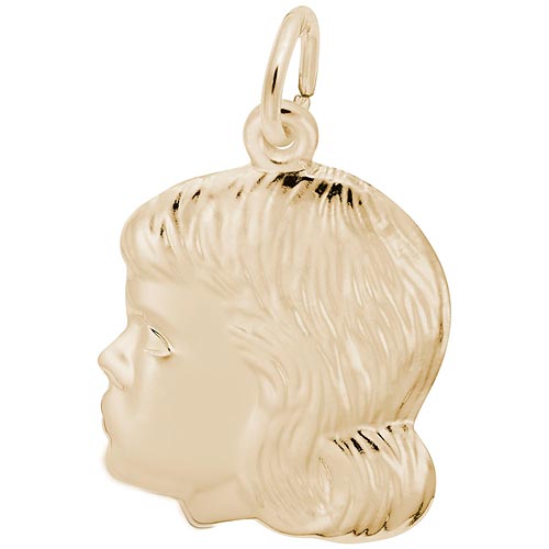 14k Gold Young Girl's Head Charm by Rembrandt Charms 14k Gold Young Girl's Head Charm by Rembrandt Charms