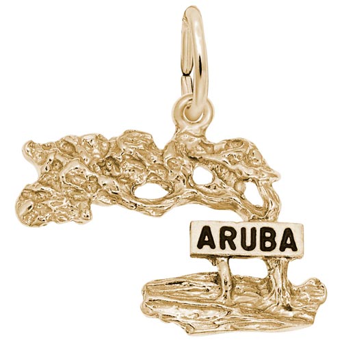 14K Gold Aruba Cypress Tree Charm by Rembrandt Charms