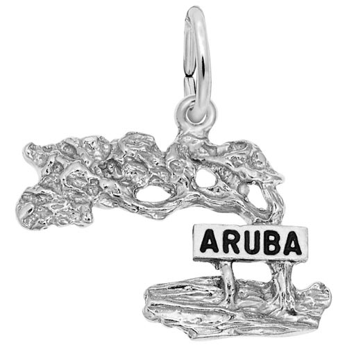 Sterling Silver Aruba Cypress Tree Charm by Rembrandt Charms Sterling Silver Aruba Cypress Tree Charm by Rembrandt Charms