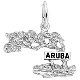 14K White Gold Aruba Cypress Tree Charm by Rembrandt Charms