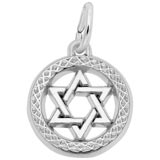 14K White Gold Star of David Charm by Rembrandt Charms