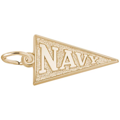 14K Gold Navy Pennant Flag Charm by Rembrandt Charms