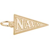 Gold Plate Navy Pennant Flag Charm by Rembrandt Charms