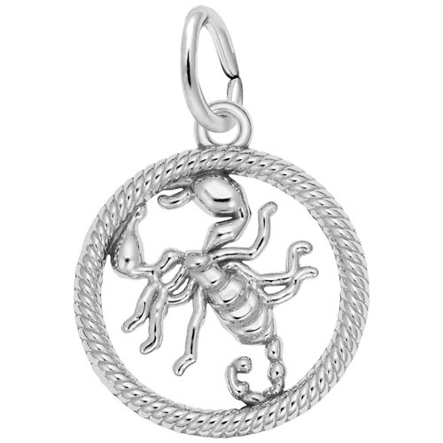 14k White Gold Scorpio Zodiac Charm by Rembrandt Charms 14k White Gold Scorpio Zodiac Charm by Rembrandt Charms