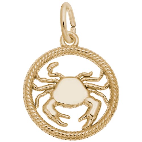 14k Gold Cancer Zodiac Charm by Rembrandt Charms