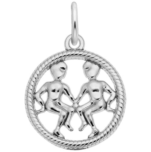 Sterling Silver Gemini Zodiac Charm by Rembrandt Charms Sterling Silver Gemini Zodiac Charm by Rembrandt Charms