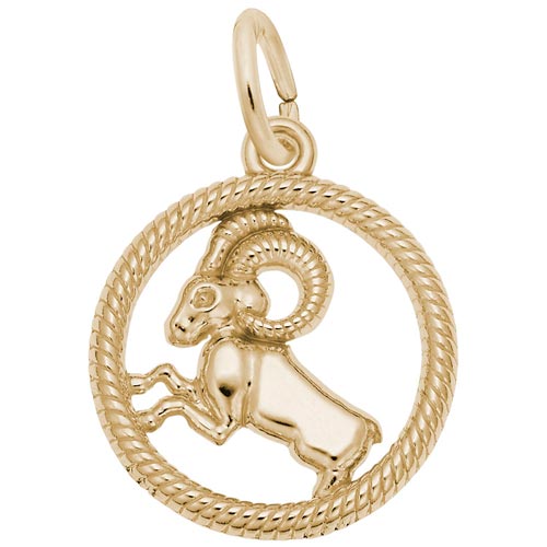 14k Gold Aries Zodiac Charm by Rembrandt Charms 14k Gold Aries Zodiac Charm by Rembrandt Charms