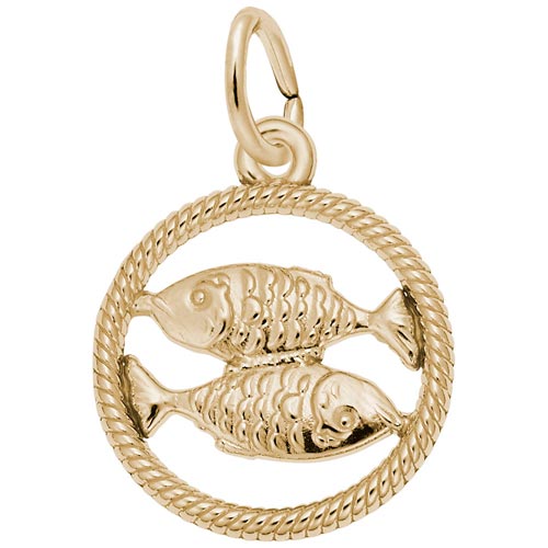 10k Gold Pisces Zodiac Charm by Rembrandt Charms 10k Gold Pisces Zodiac Charm by Rembrandt Charms