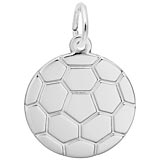 14k White Gold Soccer Ball Charm by Rembrandt Charms