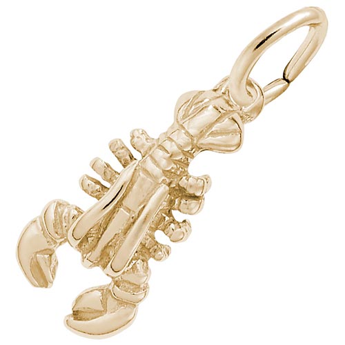 14K Gold Lobster Accent Charm by Rembrandt Charms