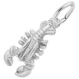 14K White Gold Lobster Accent Charm by Rembrandt Charms
