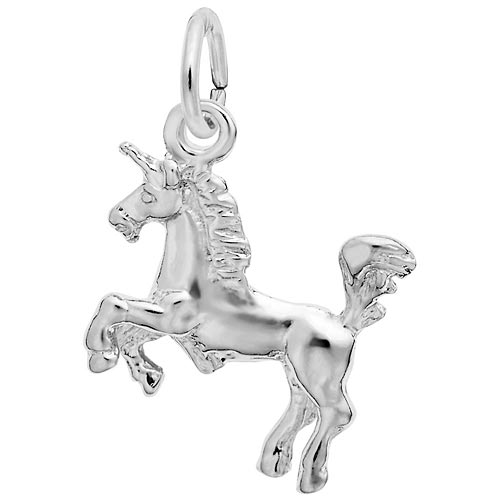 14K White Gold Unicorn Charm by Rembrandt Charms 14K White Gold Unicorn Charm by Rembrandt Charms