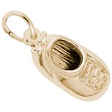 14K Gold Baby Shoe Charm by Rembrandt Charms