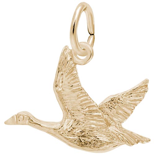 Rembrandt Canada Goose Charm, 14K Yellow Gold