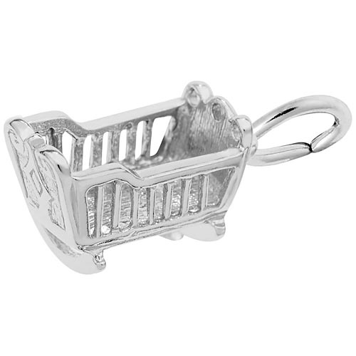 Sterling Silver Baby Cradle Charm by Rembrandt Charms Sterling Silver Baby Cradle Charm by Rembrandt Charms