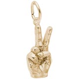 14K Gold Sign of Peace Charm by Rembrandt Charms