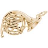 Gold Plate French Horn Charm by Rembrandt Charms