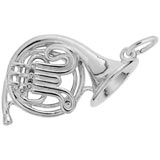 14K White Gold French Horn Charm by Rembrandt Charms