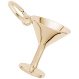 10K Gold Martini Glass Charm by Rembrandt Charms