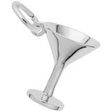 Sterling Silver Martini Glass Charm by Rembrandt Charms