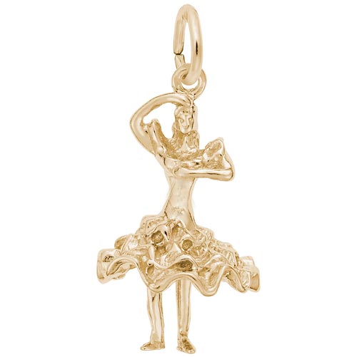 14K Gold Spanish Dancer Charm by Rembrandt Charms