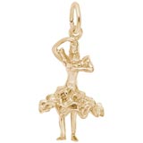 10K Gold Flamenco Dancer Charm by Rembrandt Charms